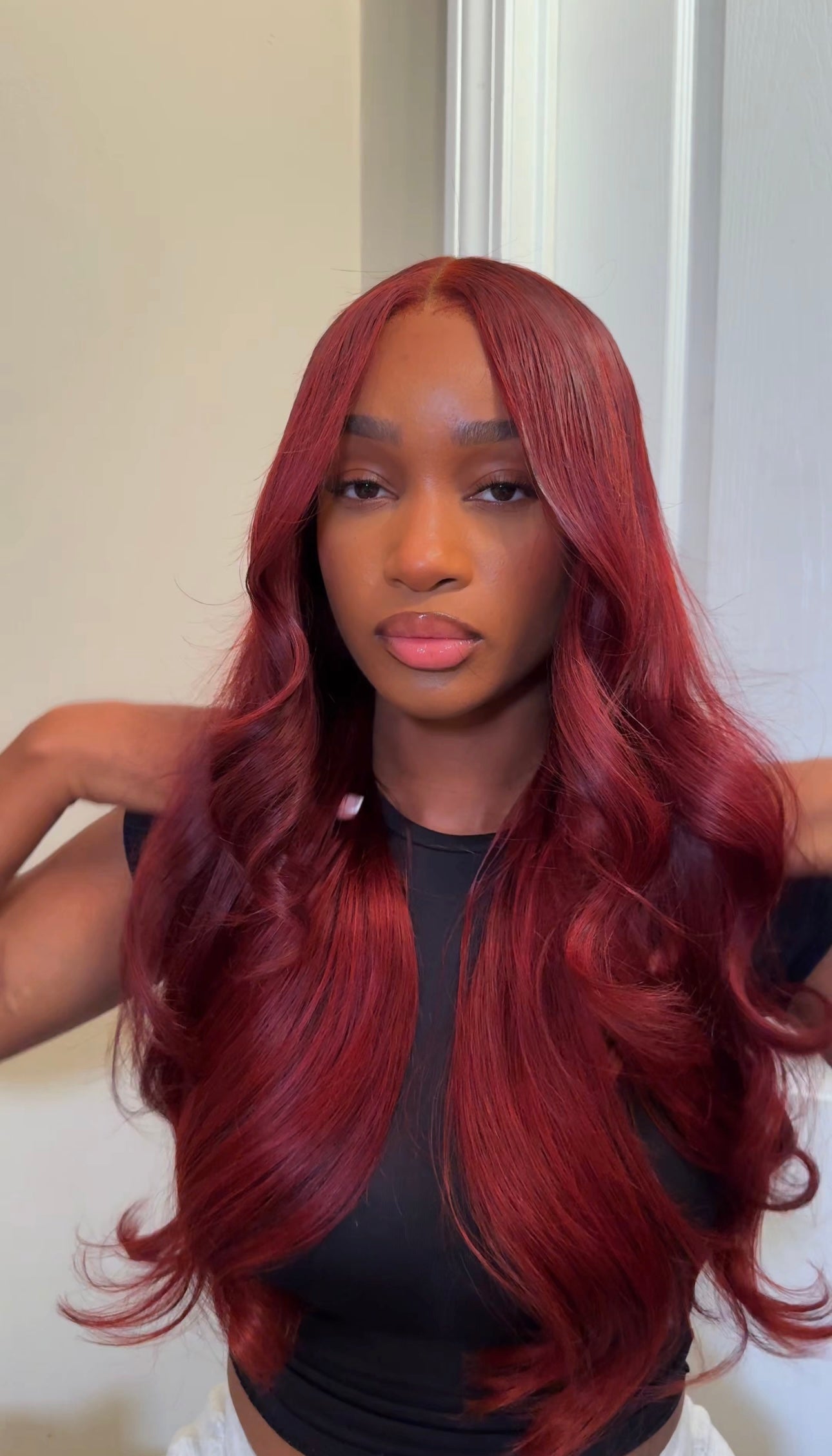26” 13x6 Auburn Red Loose Body Wave Wig