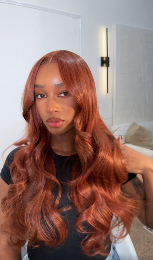 24” 6*5 copper HD lace wig