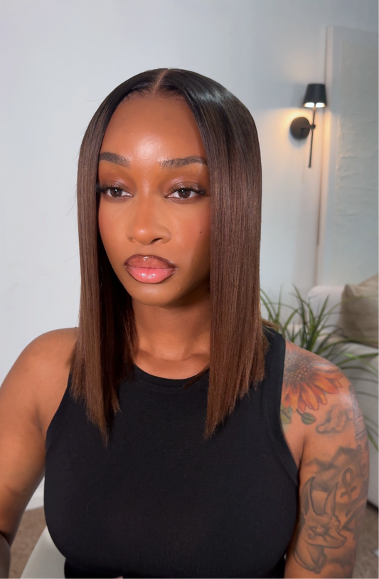 7x5 chestnut brown yaki bob wig
