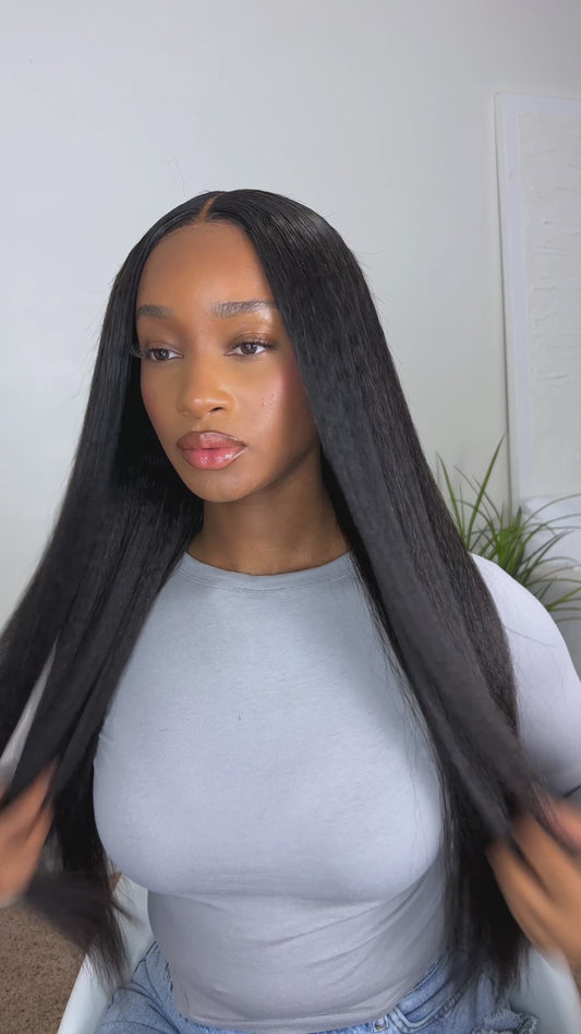 24” 6x5 kinky straight glueless wig